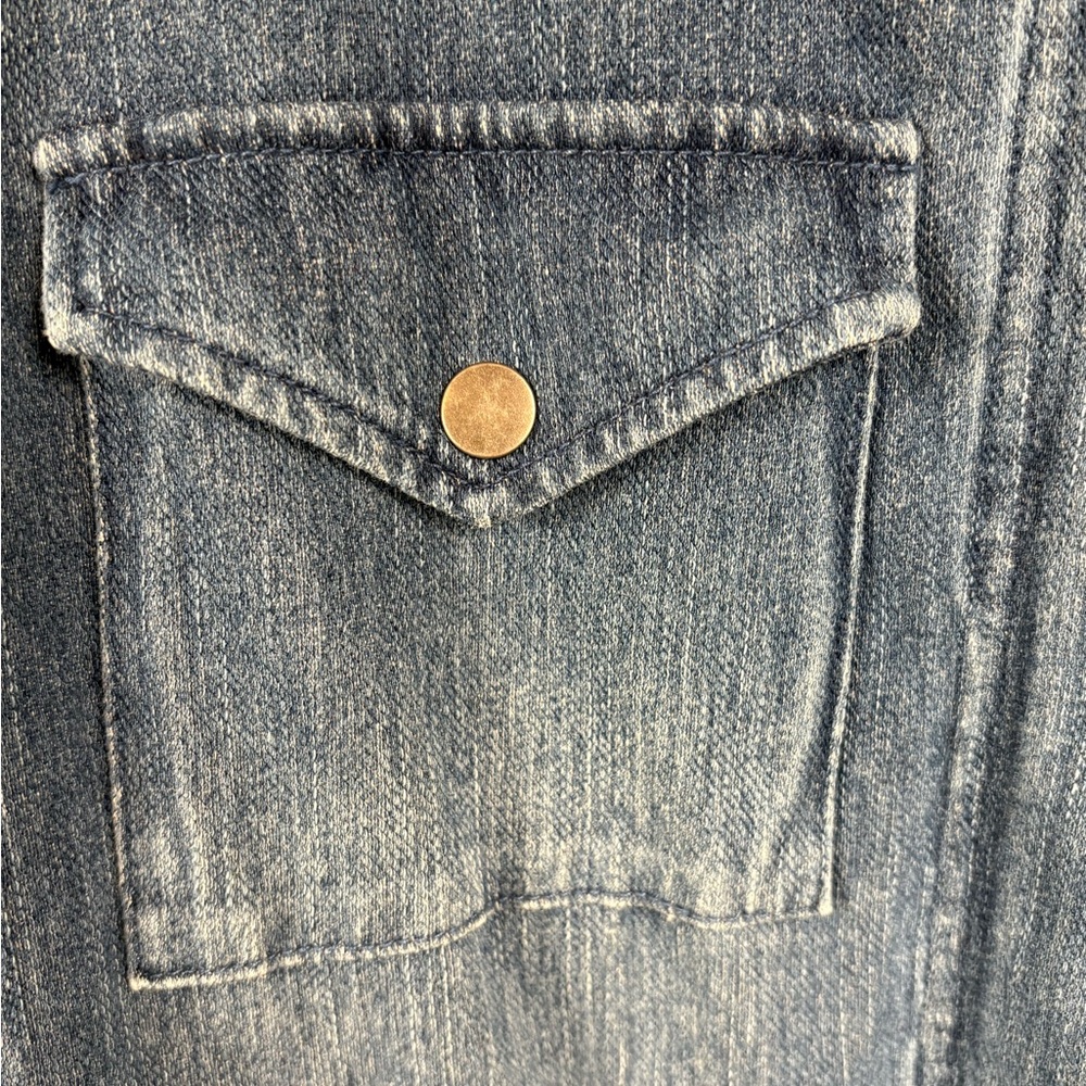 DG2 Diana Gilman Blue Jean Anorak Jacket with Pockets, 1X - Picture 6 of 9